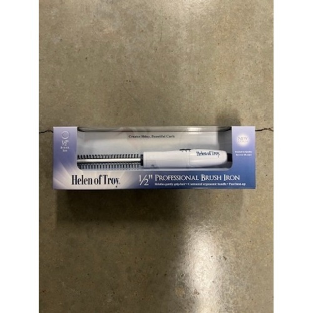 Helen of Troy 1512 Curling Brush Iron White 1/2" Barrel Professional New in Box